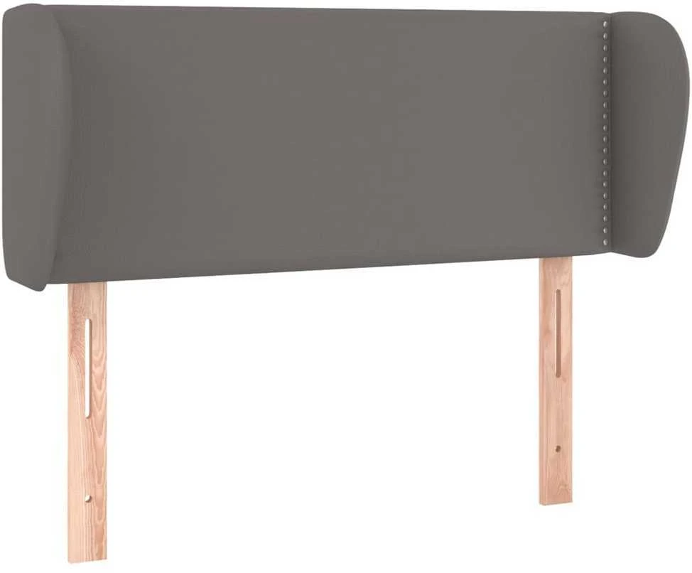 Galvūgalis su auselėmis, pilkos,103x23x78/88cm, dirbtinė oda