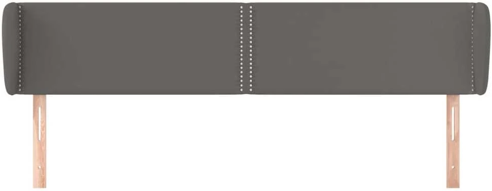 Galvūgalis su auselėmis, pilkos,203x23x78/88cm, dirbtinė oda