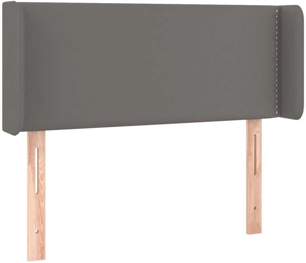 Galvūgalis su auselėmis, pilkos,83x16x78/88cm, dirbtinė oda