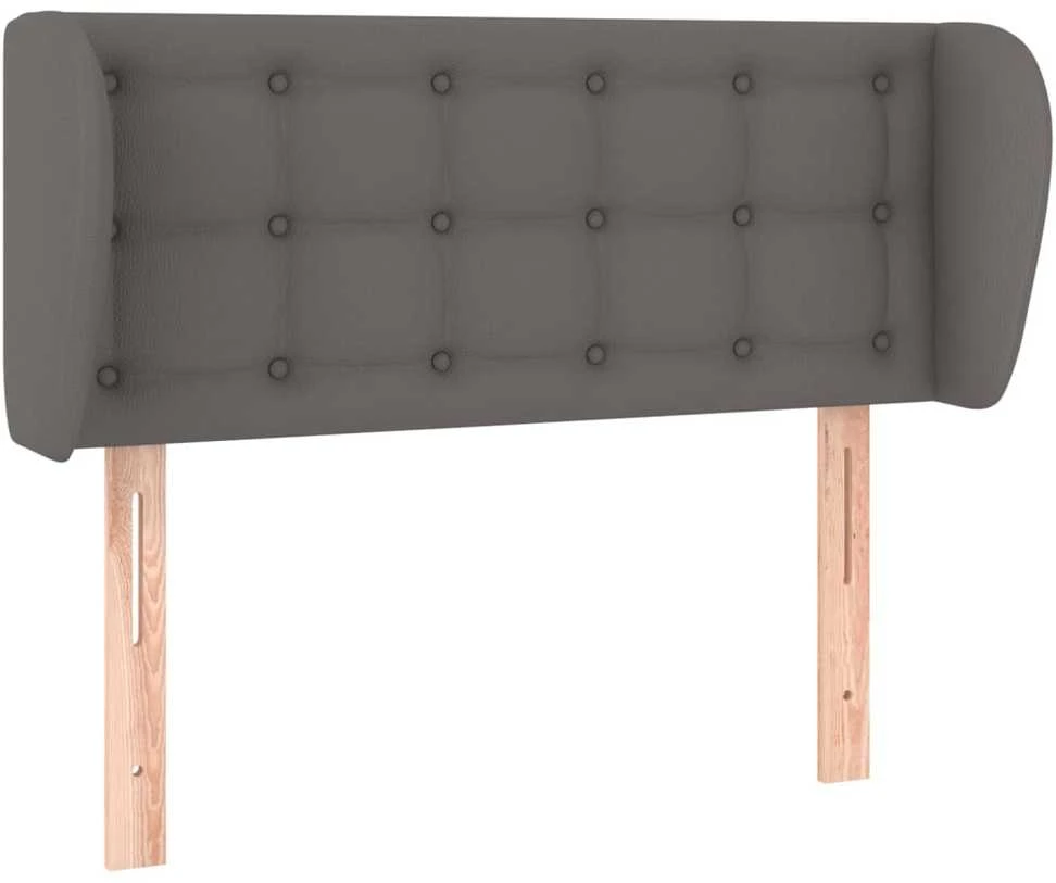 Galvūgalis su auselėmis, pilkos,93x23x78/88cm, dirbtinė oda