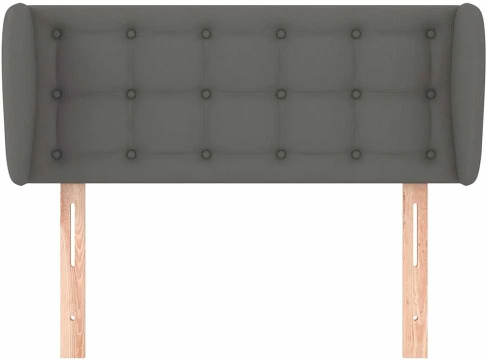 Galvūgalis su auselėmis, pilkos,93x23x78/88cm, dirbtinė oda