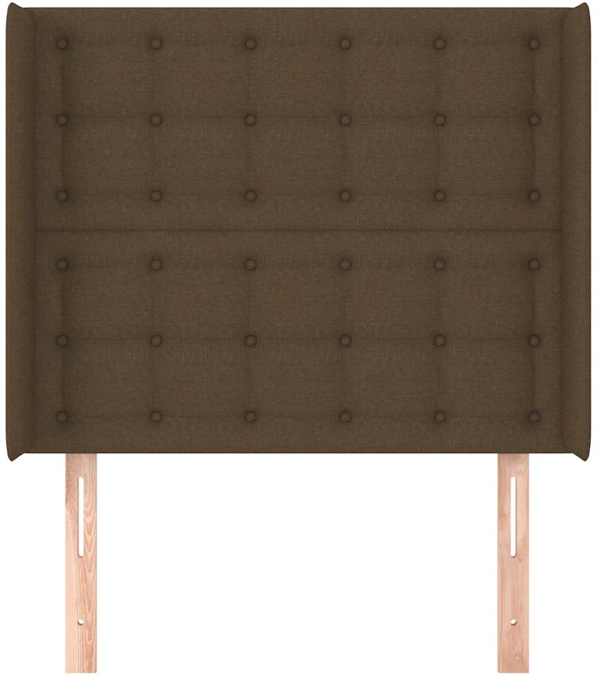 Galvūgalis su auselėmis, rudas, 103x16x118/128cm, audinys