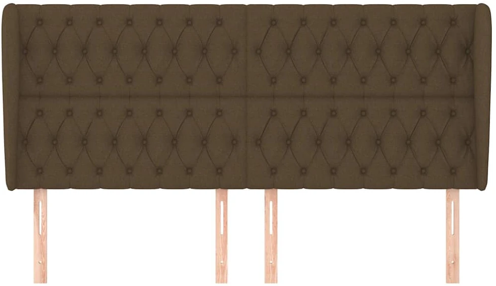 Galvūgalis su auselėmis, rudas, 203x23x118/128cm, audinys