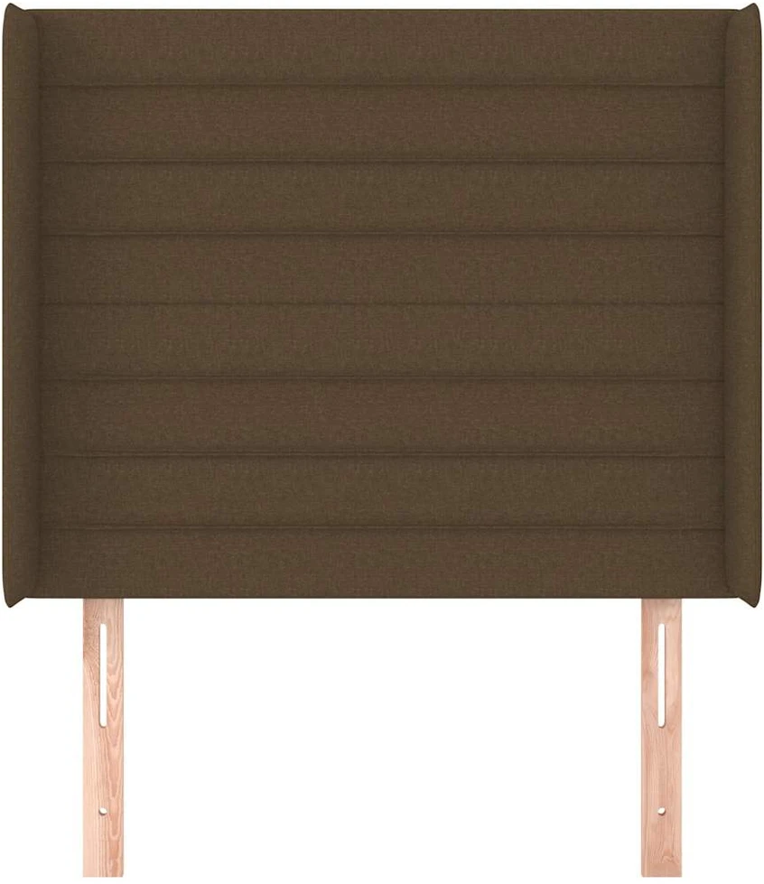 Galvūgalis su auselėmis, rudas, 93x16x118/128cm, audinys