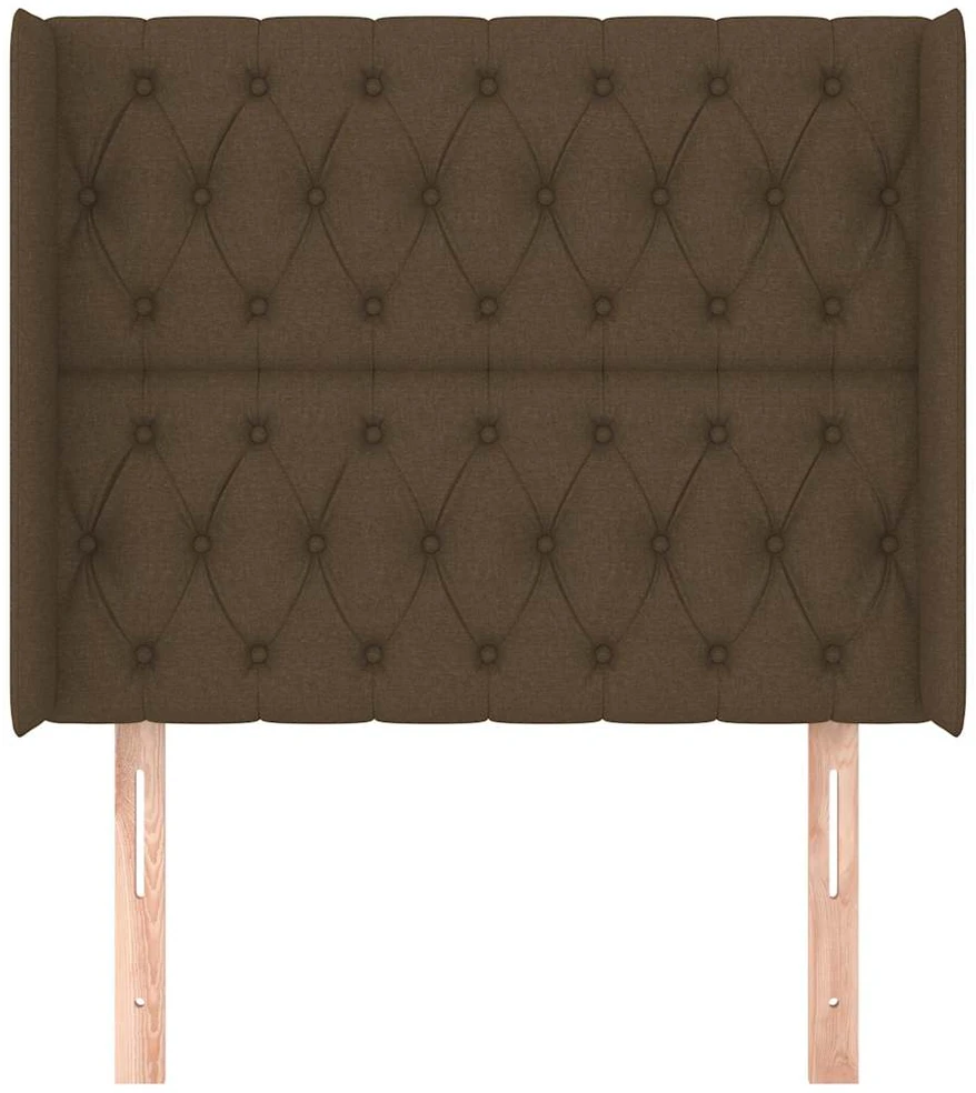 Galvūgalis su auselėmis, rudas, 93x16x118/128cm, audinys