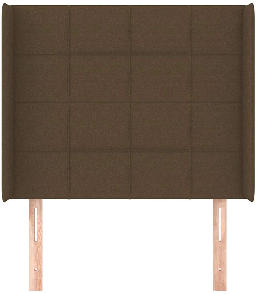Galvūgalis su auselėmis, rudas, 93x16x118/128cm, audinys