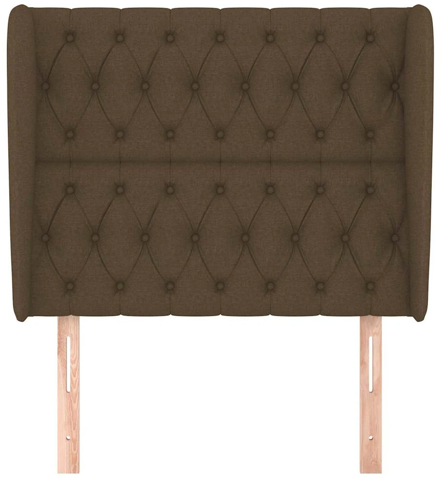 Galvūgalis su auselėmis, rudas, 93x23x118/128cm, audinys