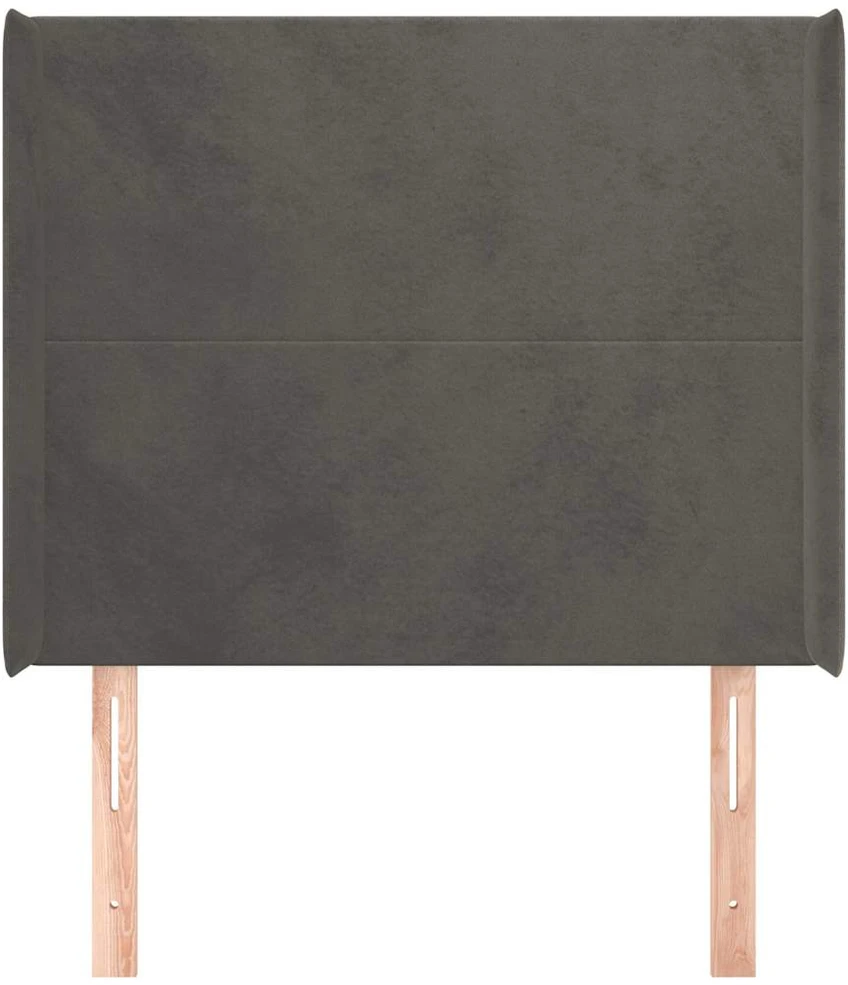 Galvūgalis su auselėmis, tamsiai pilkos,83x16x118/128cm,aksomas