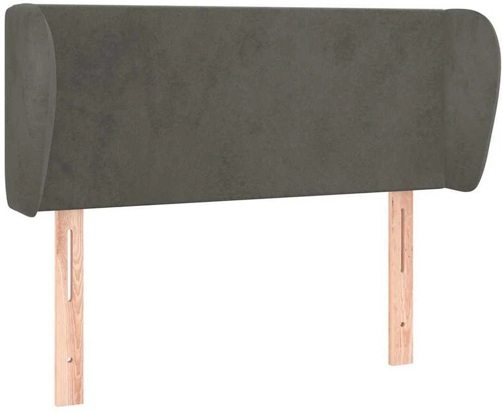 Galvūgalis su auselėmis, tamsiai pilkos,83x23x78/88cm, aksomas