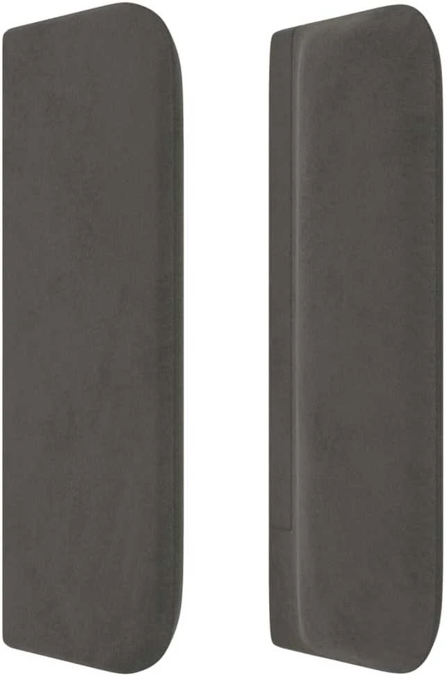 Galvūgalis su auselėmis, tamsiai pilkos,93x16x78/88cm, aksomas