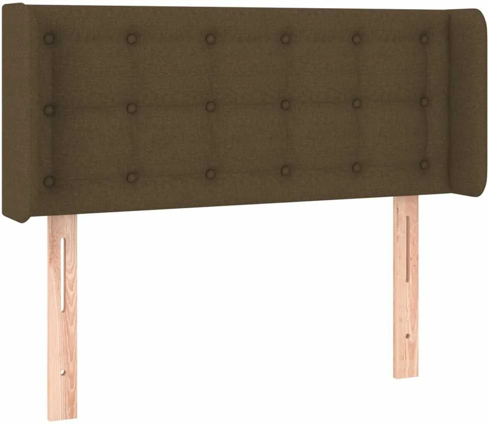 Galvūgalis su auselėmis, tamsiai rudos,103x16x78/88cm, audinys