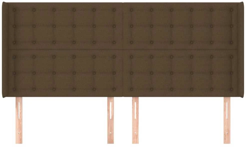 Galvūgalis su auselėmis, tamsiai rudos,203x16x118/128cm,audinys