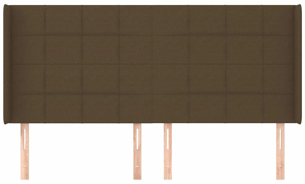 Galvūgalis su auselėmis, tamsiai rudos,203x16x118/128cm,audinys