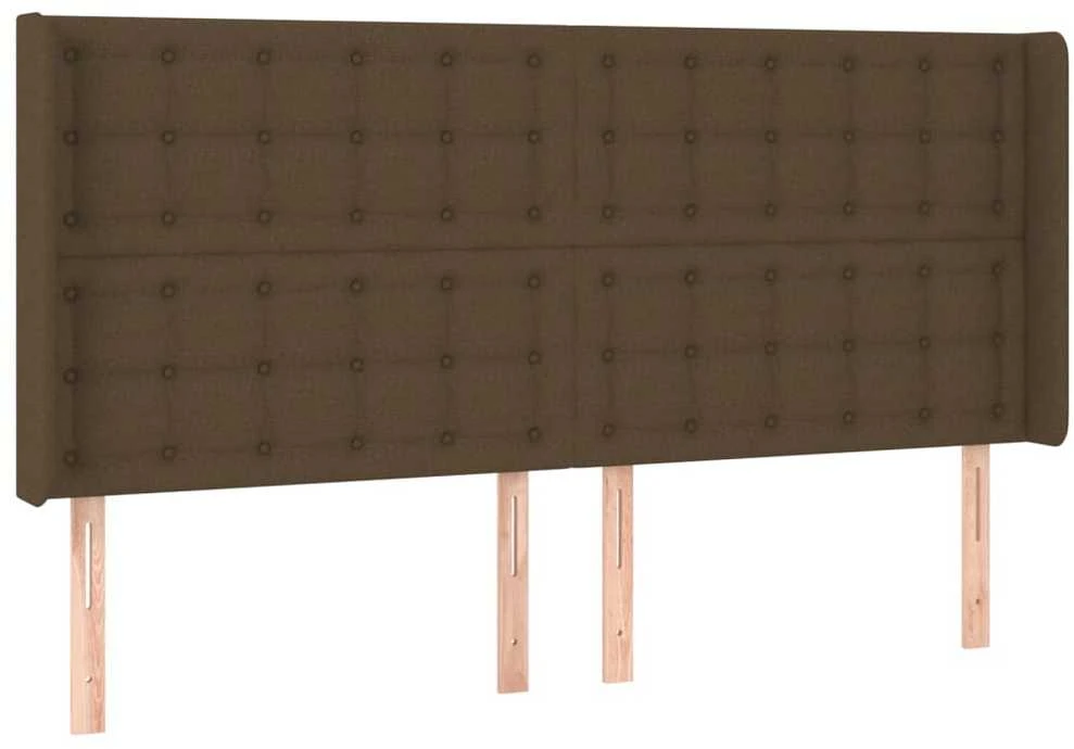 Galvūgalis su auselėmis, tamsiai rudos,203x16x118/128cm,audinys