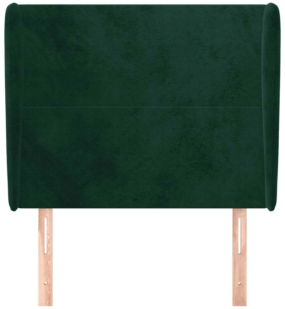 Galvūgalis su auselėmis, tamsiai žalia, 93x23x118/128cm,aksomas