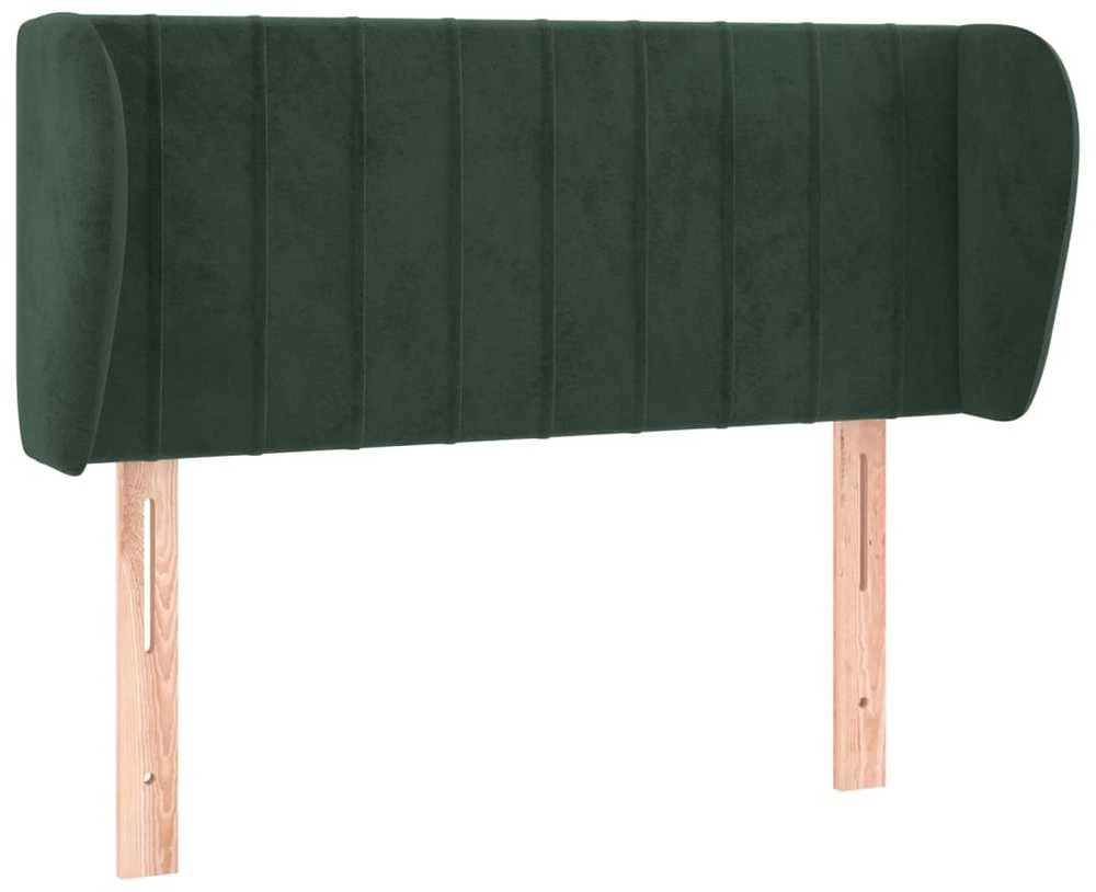 Galvūgalis su auselėmis, tamsiai žalia,103x23x78/88cm, aksomas
