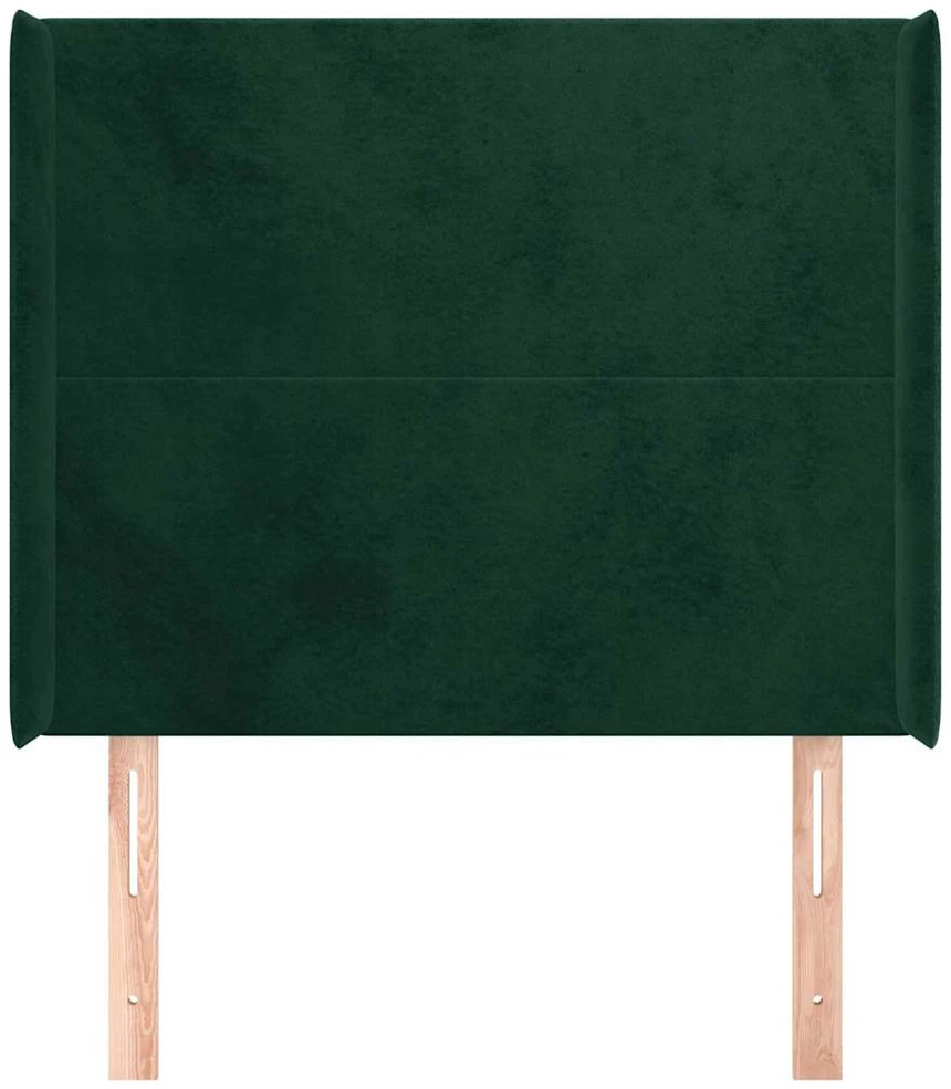 Galvūgalis su auselėmis, tamsiai žalios,93x16x118/128cm,aksomas