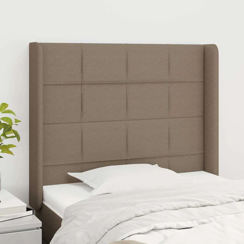 Galvūgalis su auselėmis, taupe, 103x16x118/128cm, audinys