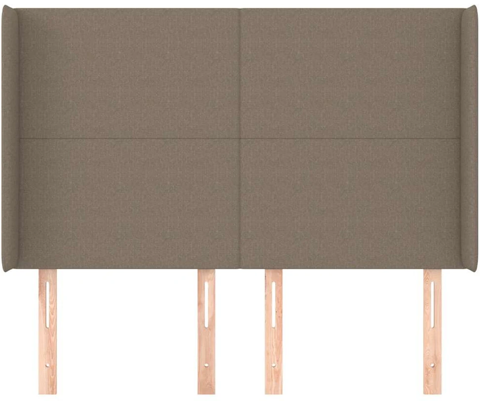 Galvūgalis su auselėmis, taupe, 147x16x118/128cm, audinys