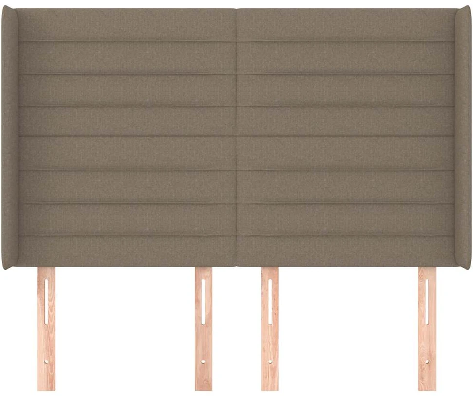 Galvūgalis su auselėmis, taupe, 147x16x118/128cm, audinys