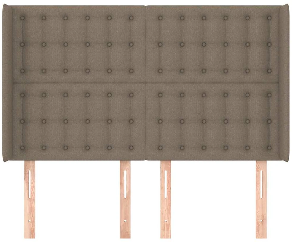 Galvūgalis su auselėmis, taupe, 147x16x118/128cm, audinys