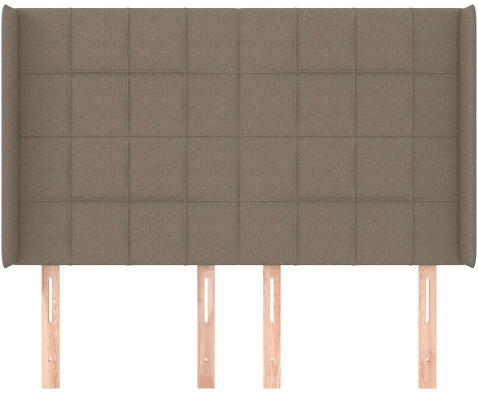 Galvūgalis su auselėmis, taupe, 147x16x118/128cm, audinys