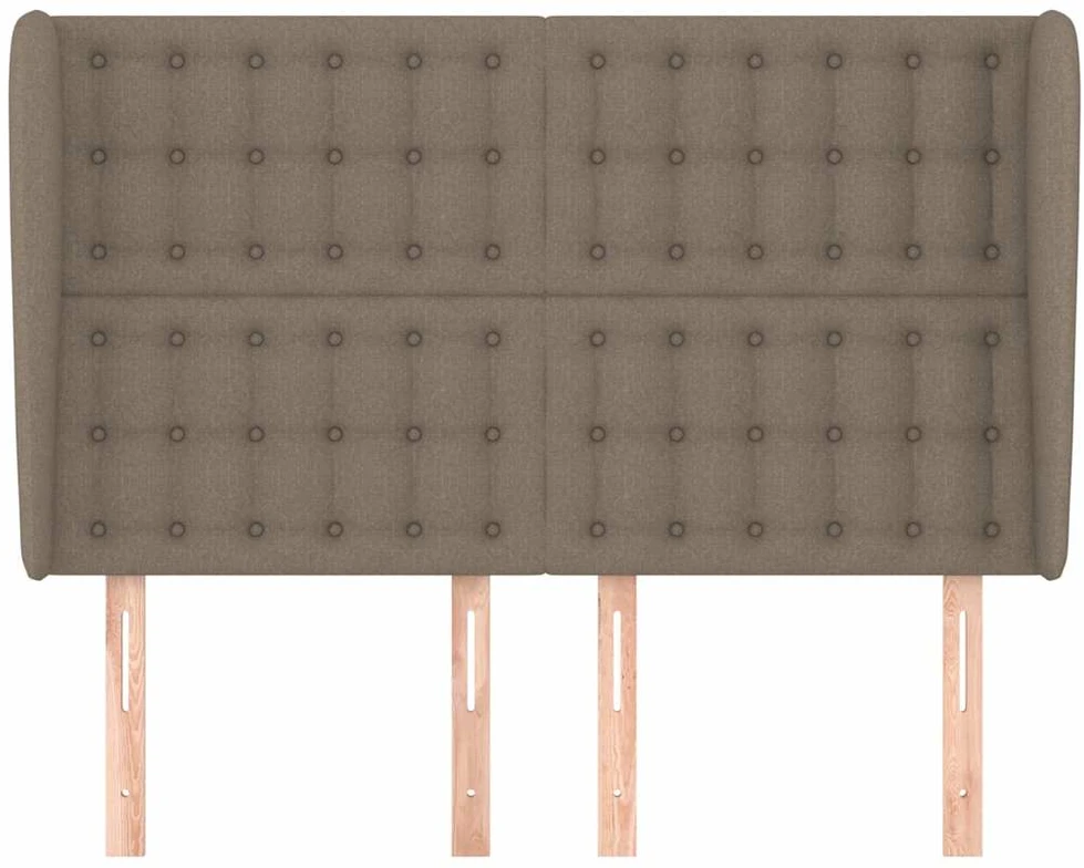 Galvūgalis su auselėmis, taupe, 147x23x118/128cm, audinys