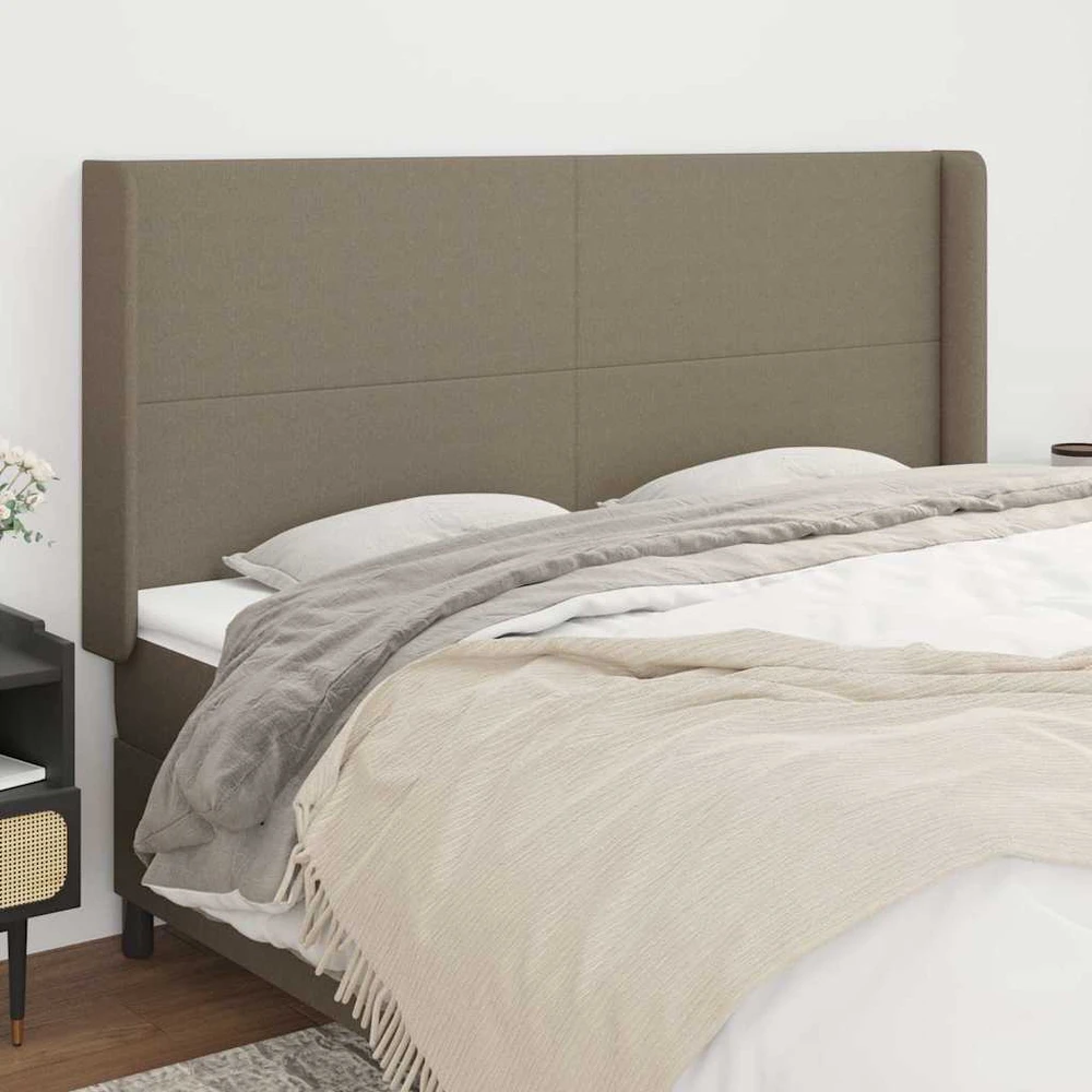 Galvūgalis su auselėmis, taupe, 163x16x118/128cm, audinys