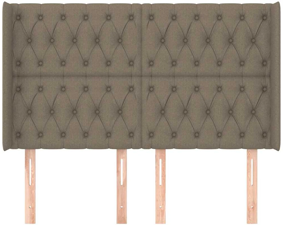 Galvūgalis su auselėmis, taupe, 163x16x118/128cm, audinys