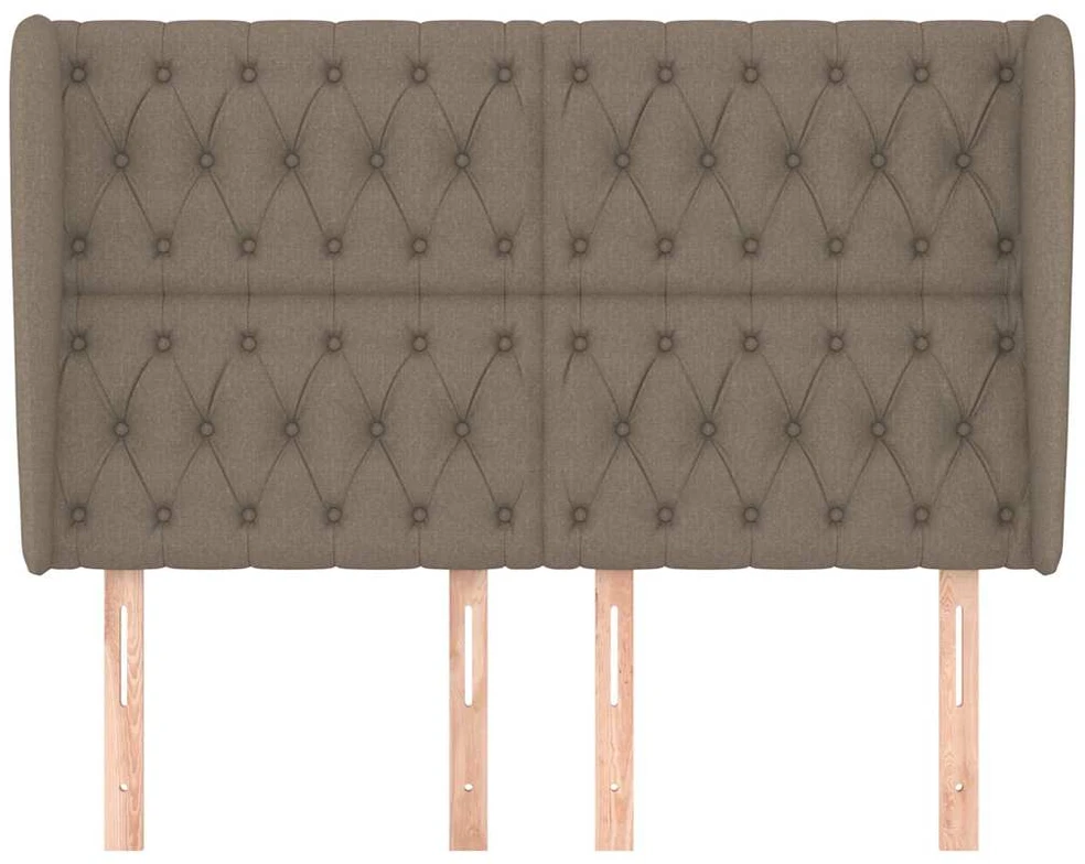 Galvūgalis su auselėmis, taupe, 163x23x118/128cm, audinys