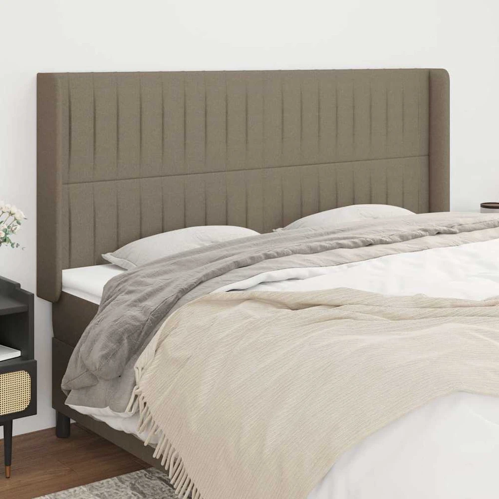 Galvūgalis su auselėmis, taupe, 183x16x118/128cm, audinys