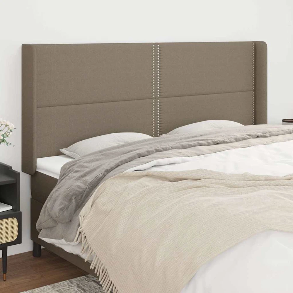 Galvūgalis su auselėmis, taupe, 183x16x118/128cm, audinys