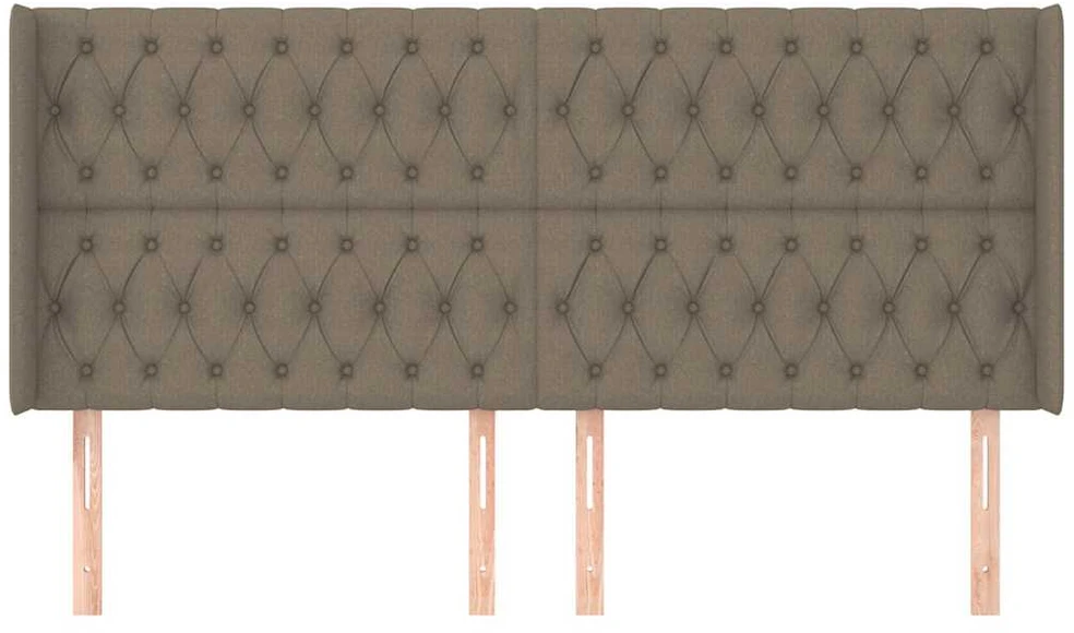Galvūgalis su auselėmis, taupe, 183x16x118/128cm, audinys
