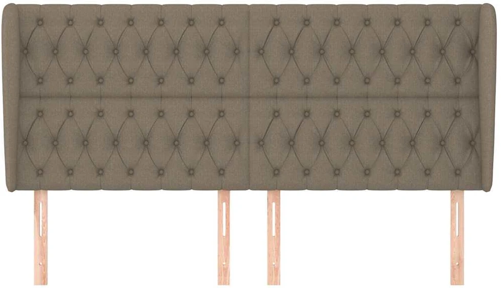 Galvūgalis su auselėmis, taupe, 183x23x118/128cm, audinys