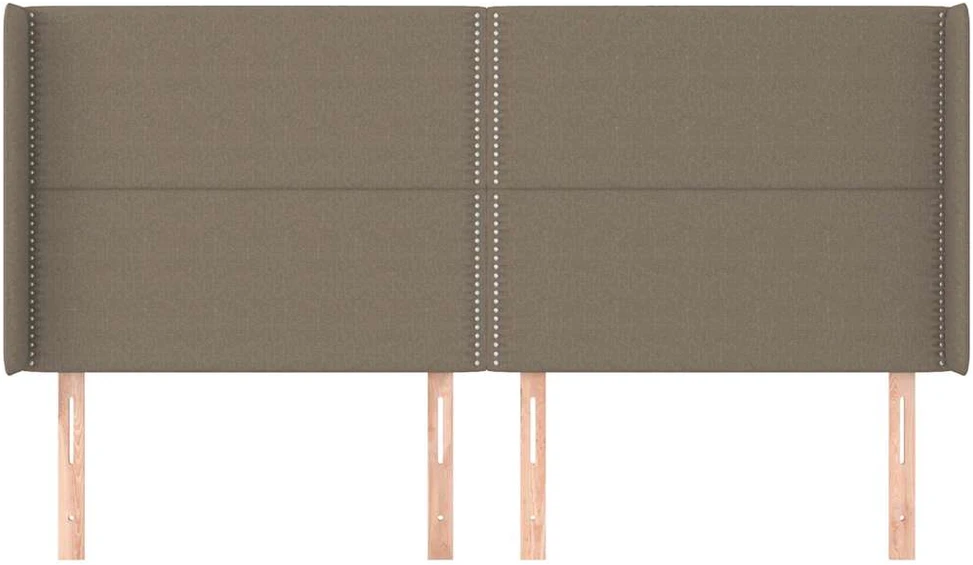 Galvūgalis su auselėmis, taupe, 203x16x118/128cm, audinys