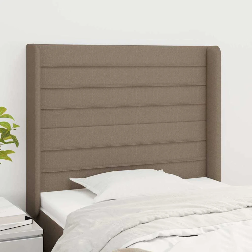Galvūgalis su auselėmis, taupe, 83x16x118/128cm, audinys