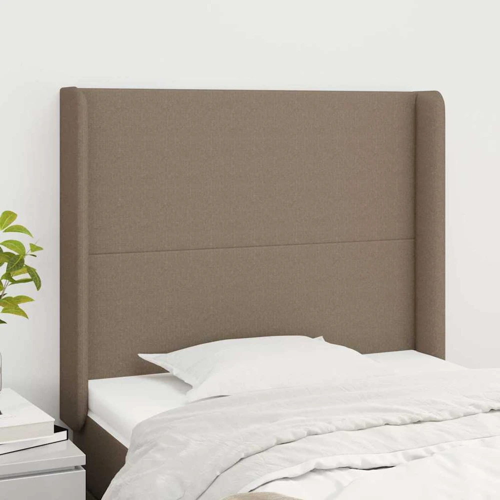 Galvūgalis su auselėmis, taupe, 83x16x118/128cm, audinys