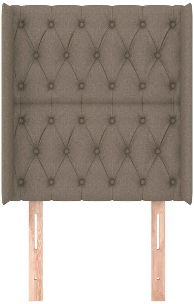 Galvūgalis su auselėmis, taupe, 83x16x118/128cm, audinys