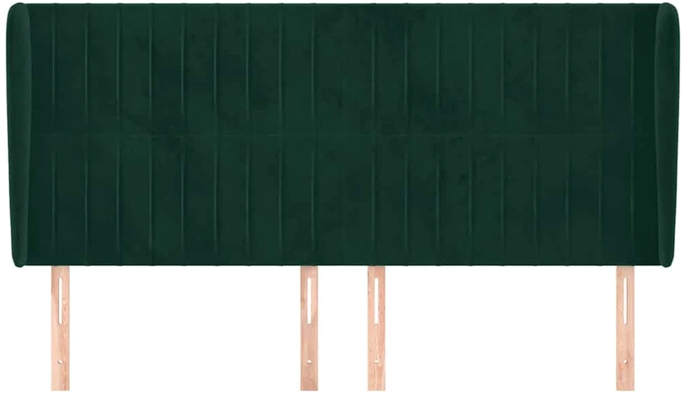 Galvūgalis su auselėmis, žalias, 163x23x118/128cm, aksomas