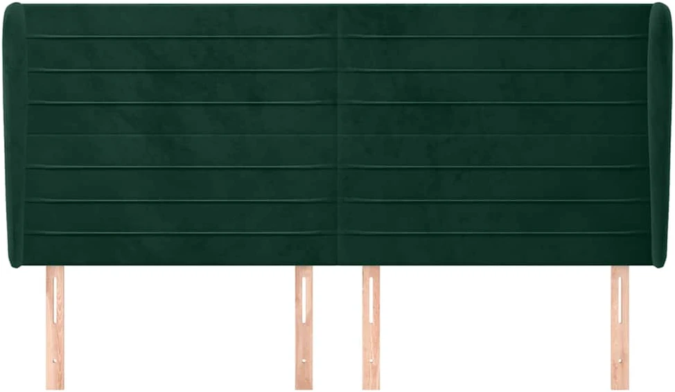 Galvūgalis su auselėmis, žalias, 163x23x118/128cm, aksomas