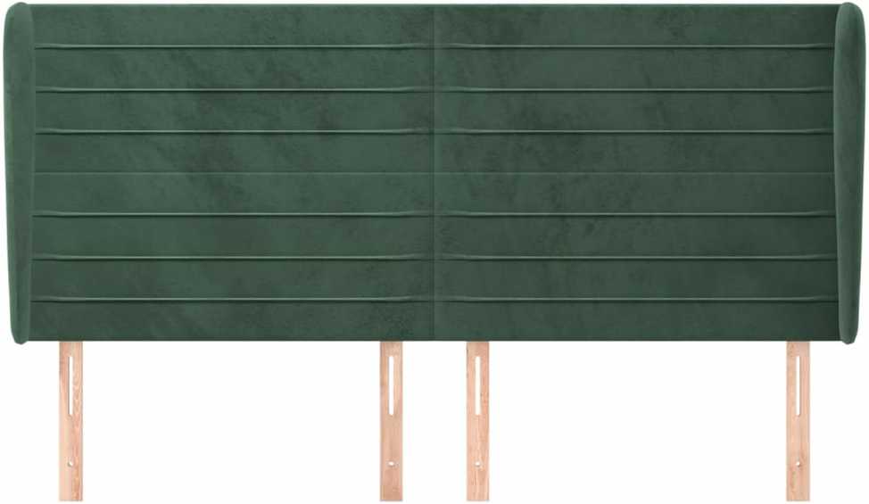 Galvūgalis su auselėmis, žalias, 163x23x118/128cm, aksomas