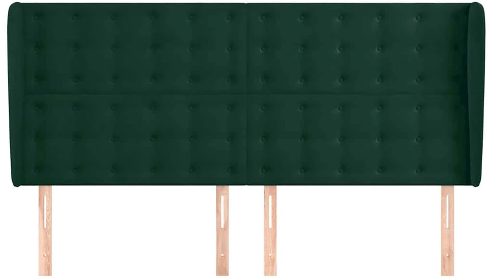 Galvūgalis su auselėmis, žalias, 183x23x118/128cm, aksomas