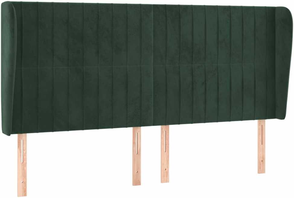 Galvūgalis su auselėmis, žalias, 183x23x118/128cm, aksomas