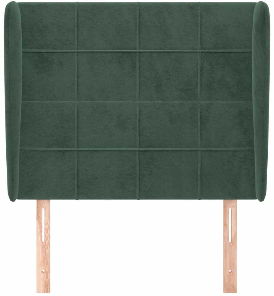 Galvūgalis su auselėmis, žalias, 83x23x118/128cm, aksomas