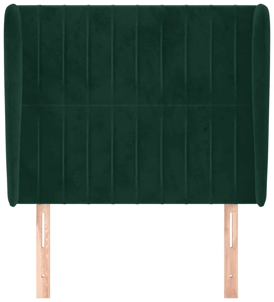 Galvūgalis su auselėmis, žalias, 83x23x118/128cm, aksomas