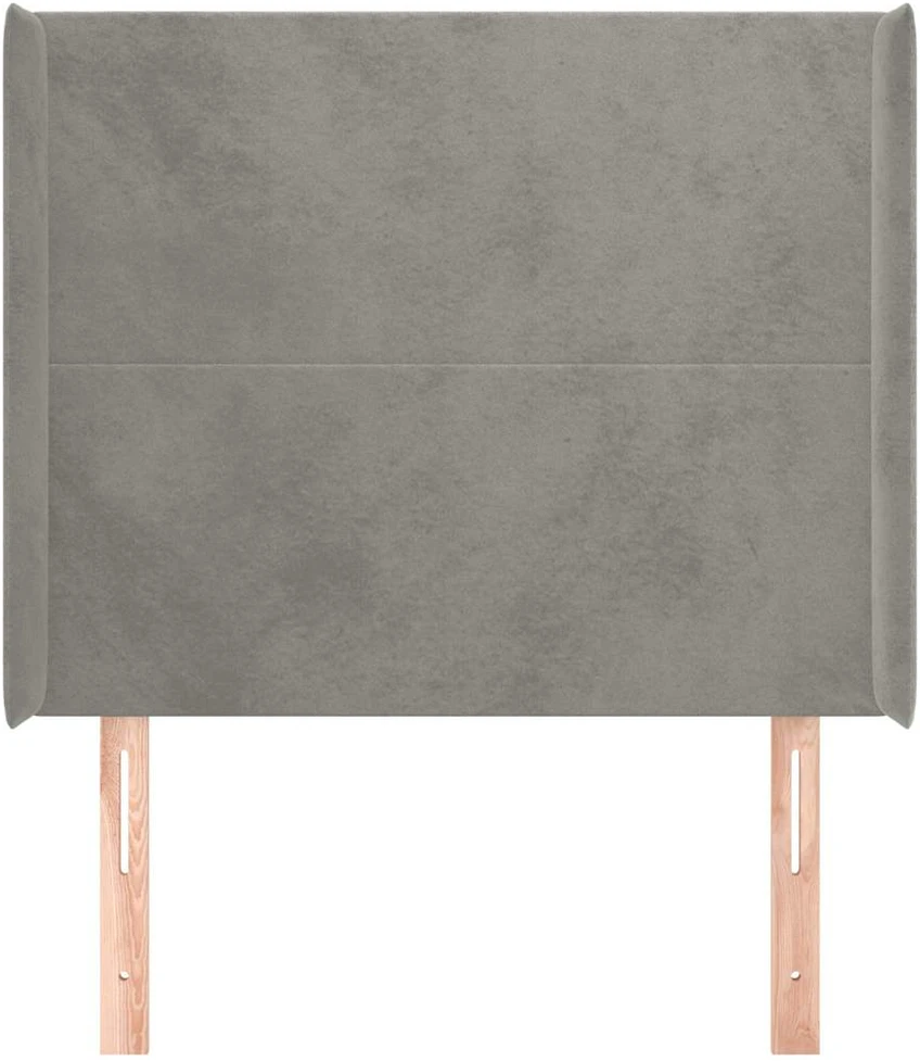 Galvūgalis su auselėmis,šviesiai pilkos,93x16x118/128cm,aksomas