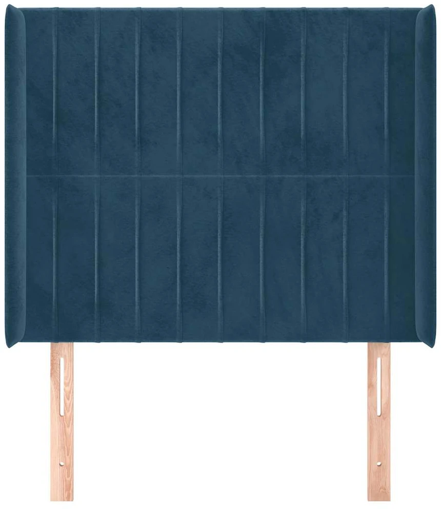 Galvūgalis su auselėmis,tamsiai mėlynos,93x16x118/128cm,aksomas
