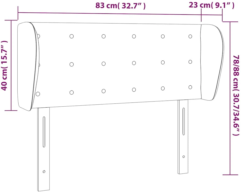 Galvūgalis su auselėmis,taupe spalvos,83x23x78/88 cm, audinys