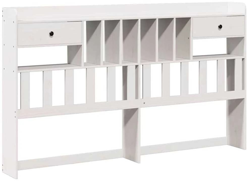 Galvūgalis su daiktų laikymo vieta, baltas, 180cm, pušis