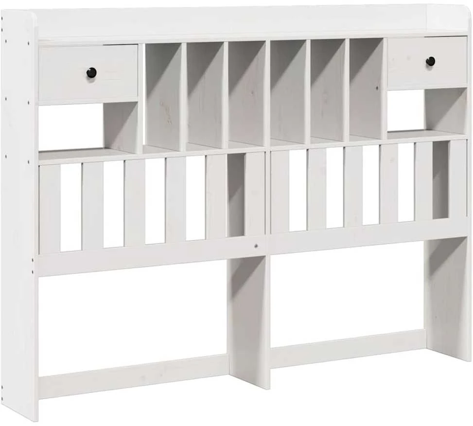 Galvūgalis su daiktų laikymo vieta, baltas, 150cm, pušis